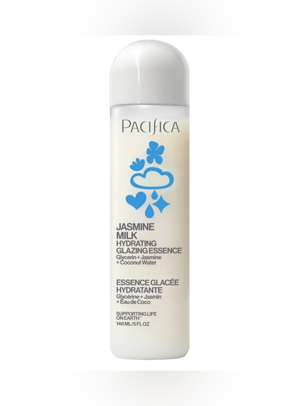 Pacifica Jasmine Milk Hydrating Glazing Essence - White & Blue